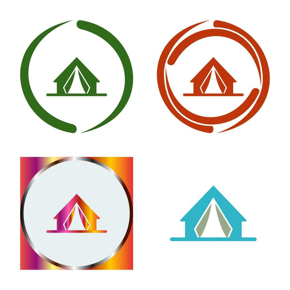 icono de vector de campamento