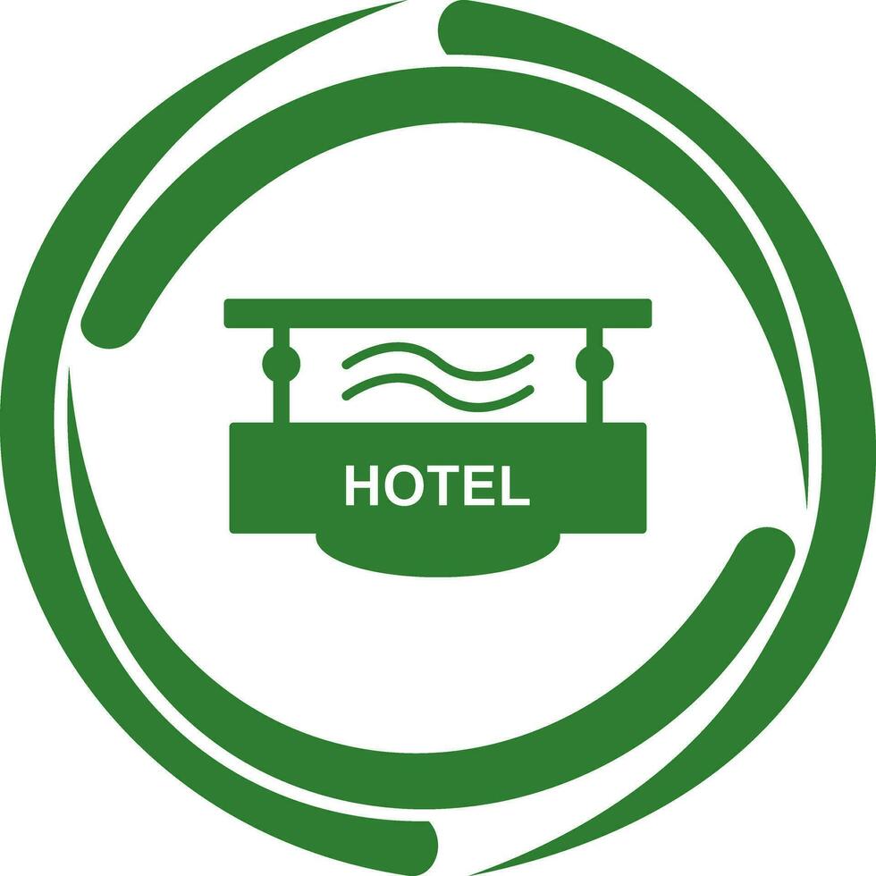 icono de vector de signo de hotel