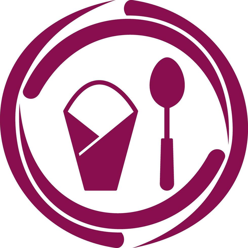 Spoon and Napkin Vector Icon