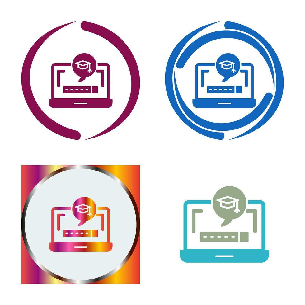 Digital Learning Vector Icon