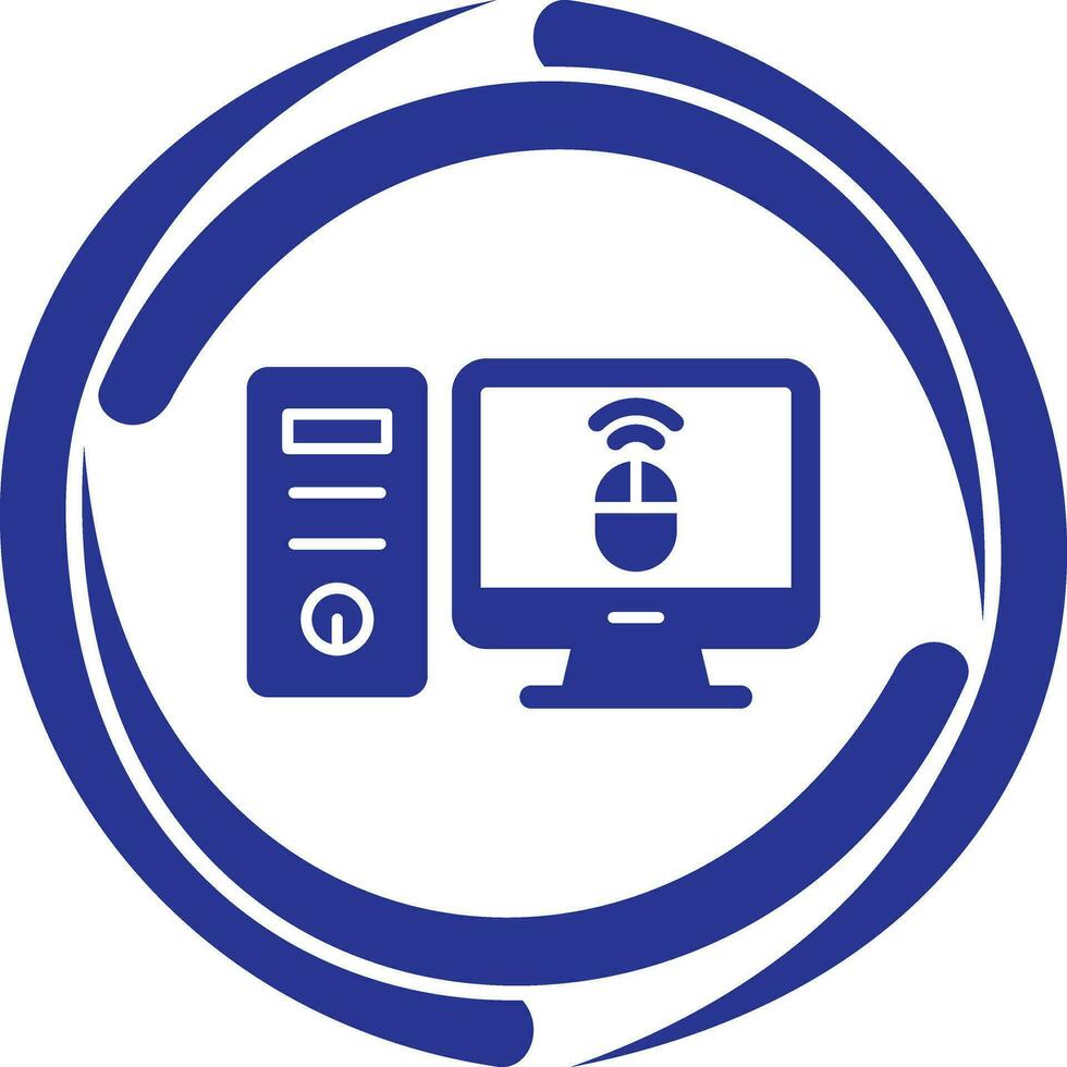 Desktop Computer Vector Icon