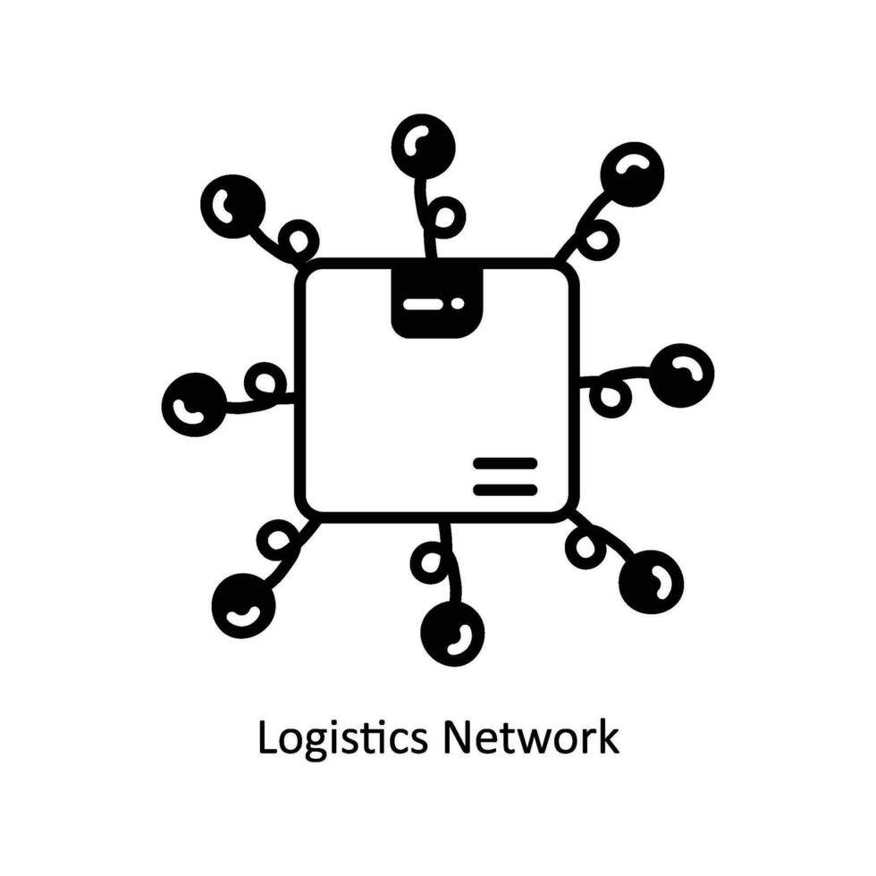 Logistics Network doodle Icon Design illustration. Logistics and Delivery Symbol on White background EPS 10 File vector