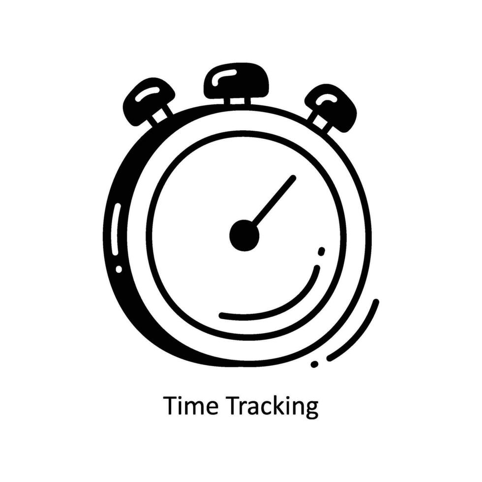 Time Tracking doodle Icon Design illustration. Logistics and Delivery Symbol on White background EPS 10 File vector