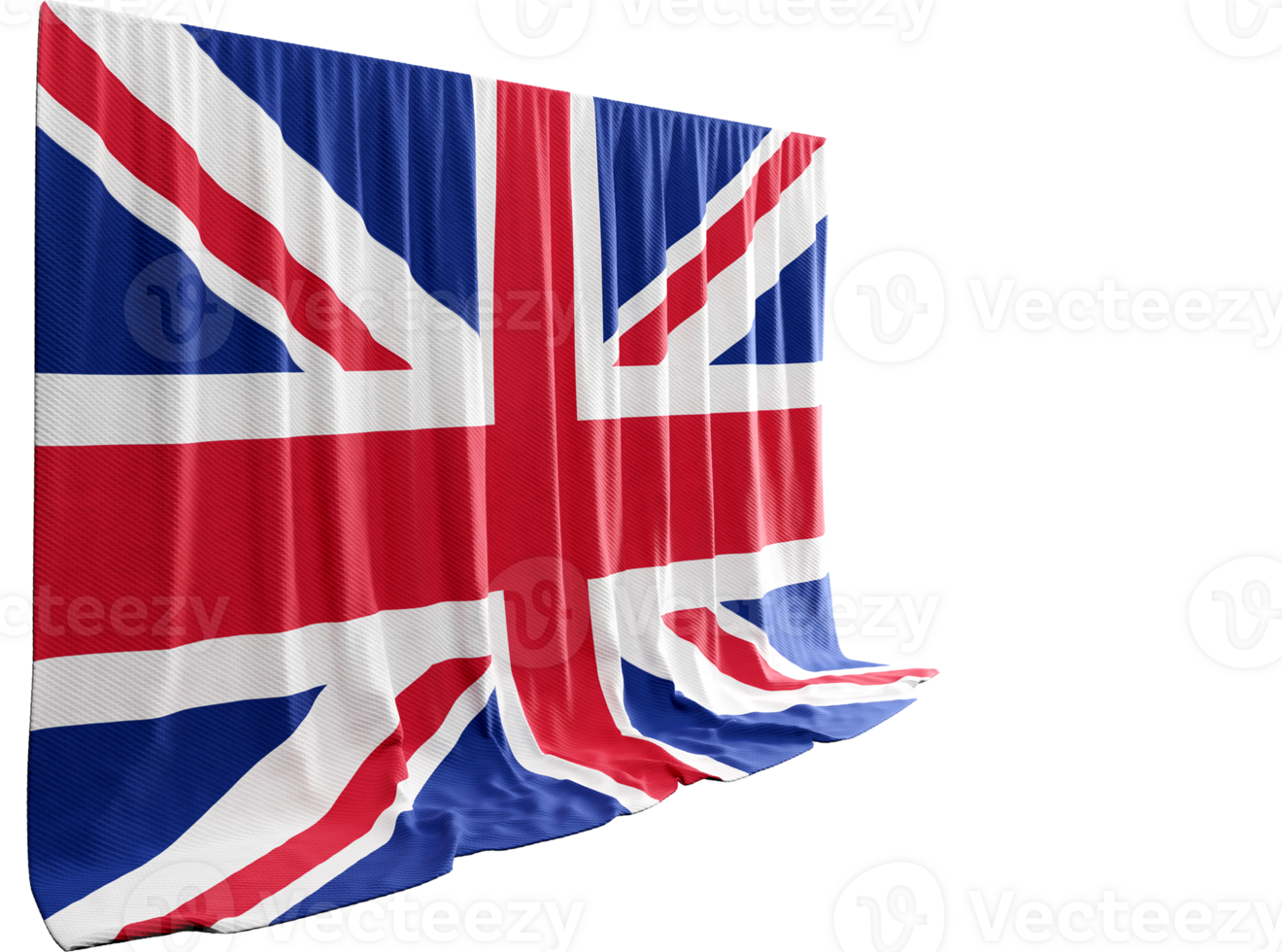 United Kingdom Flag Curtain in 3D Rendering called Flag of United Kingdom png