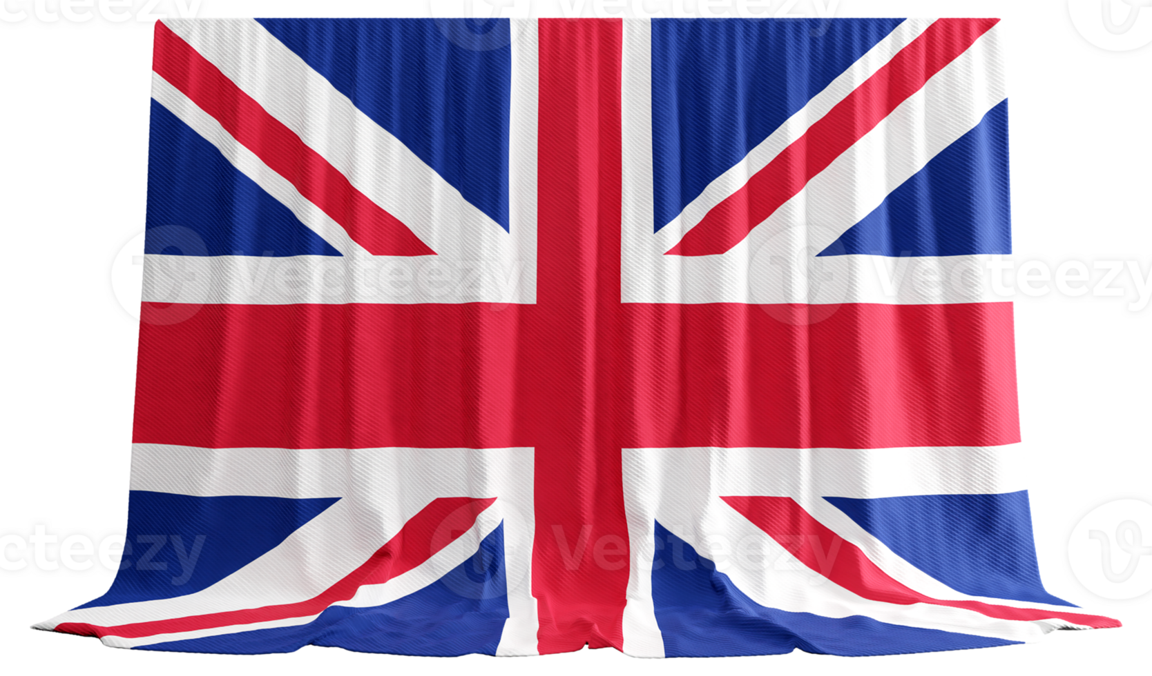 United Kingdom Flag Curtain in 3D Rendering called Flag of United Kingdom png