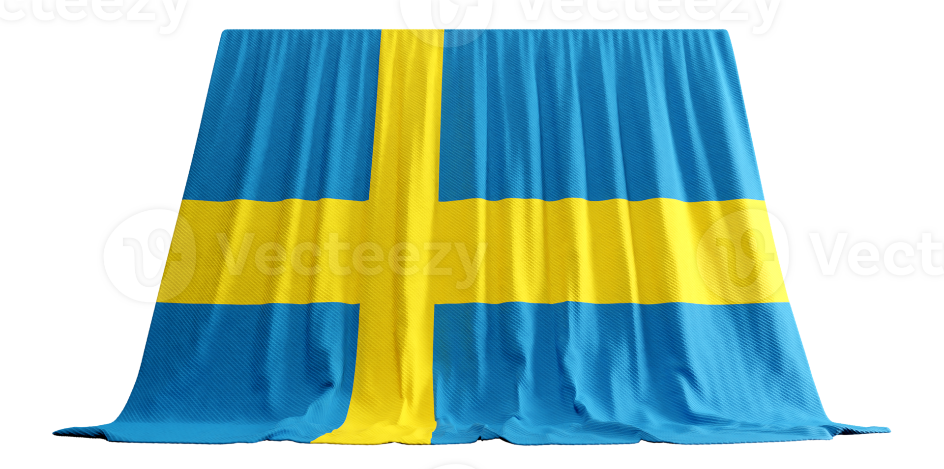 Svezia bandiera tenda nel 3d interpretazione chiamato bandiera di Svezia png