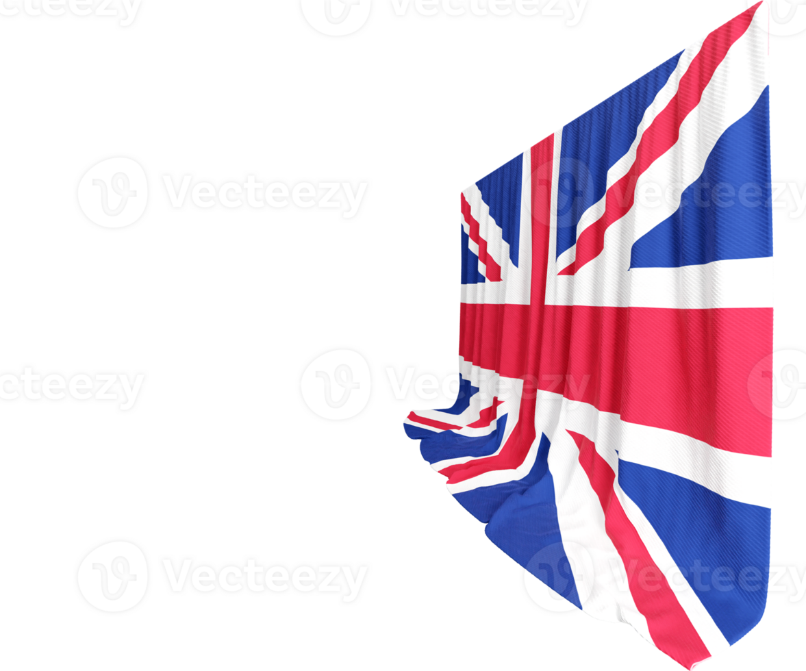 United Kingdom Flag Curtain in 3D Rendering called Flag of United Kingdom png