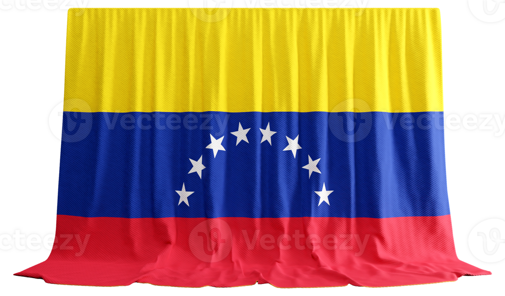 Venezuela bandera cortina en 3d representación llamado bandera de Venezuela png