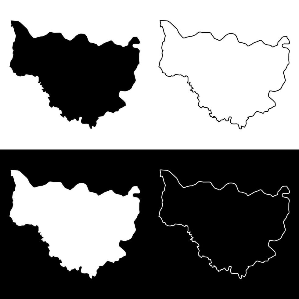 cascadas región mapa, administrativo división de burkina Faso. vector