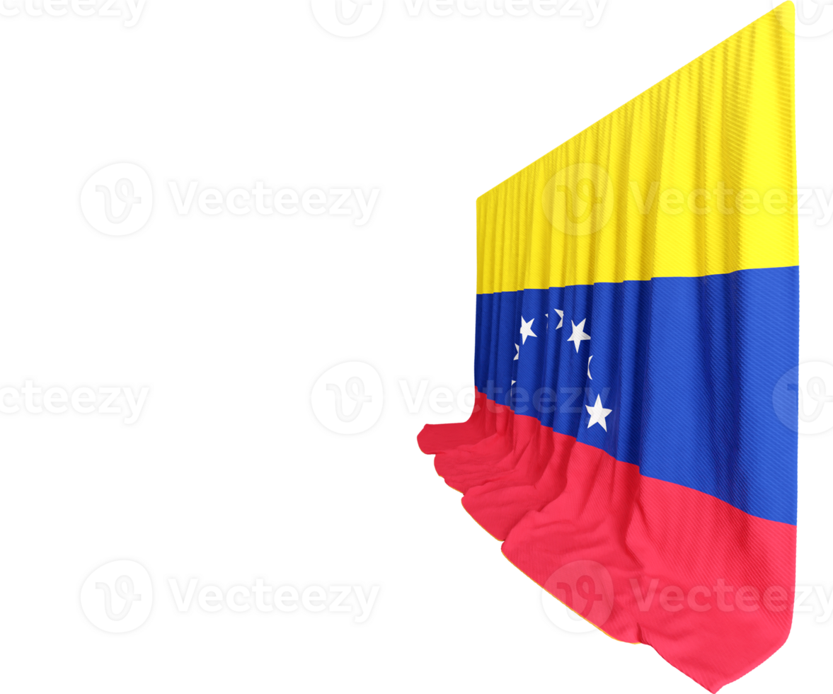 Venezuela Flag Curtain in 3D Rendering called Flag of Venezuela png