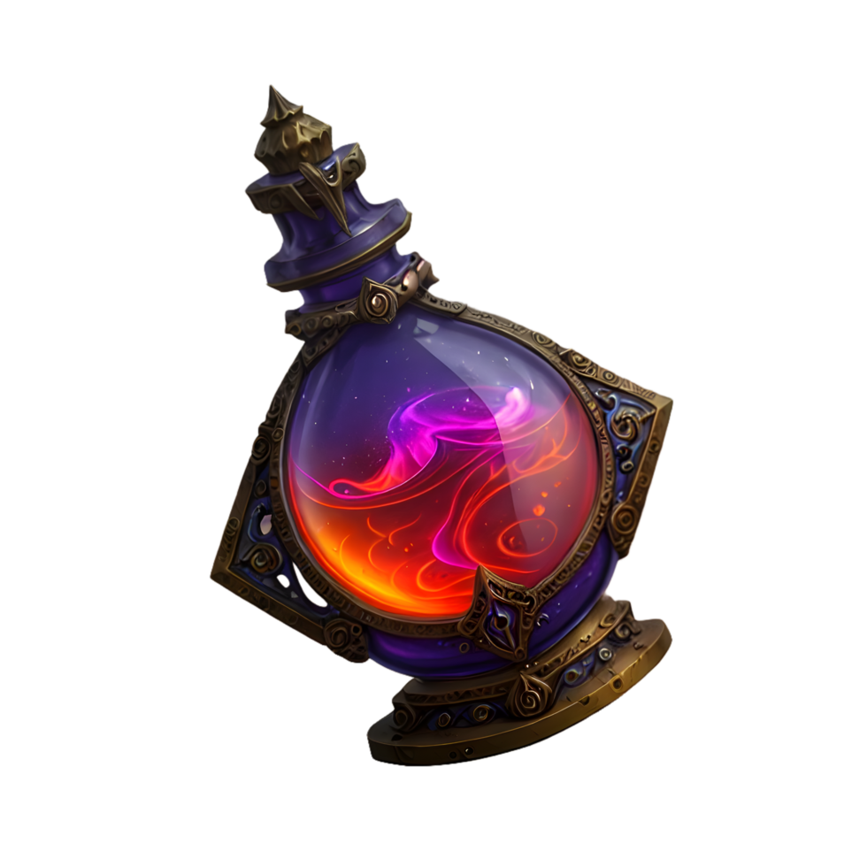 Icon of a mysterious magic elixir AI Generative for game png