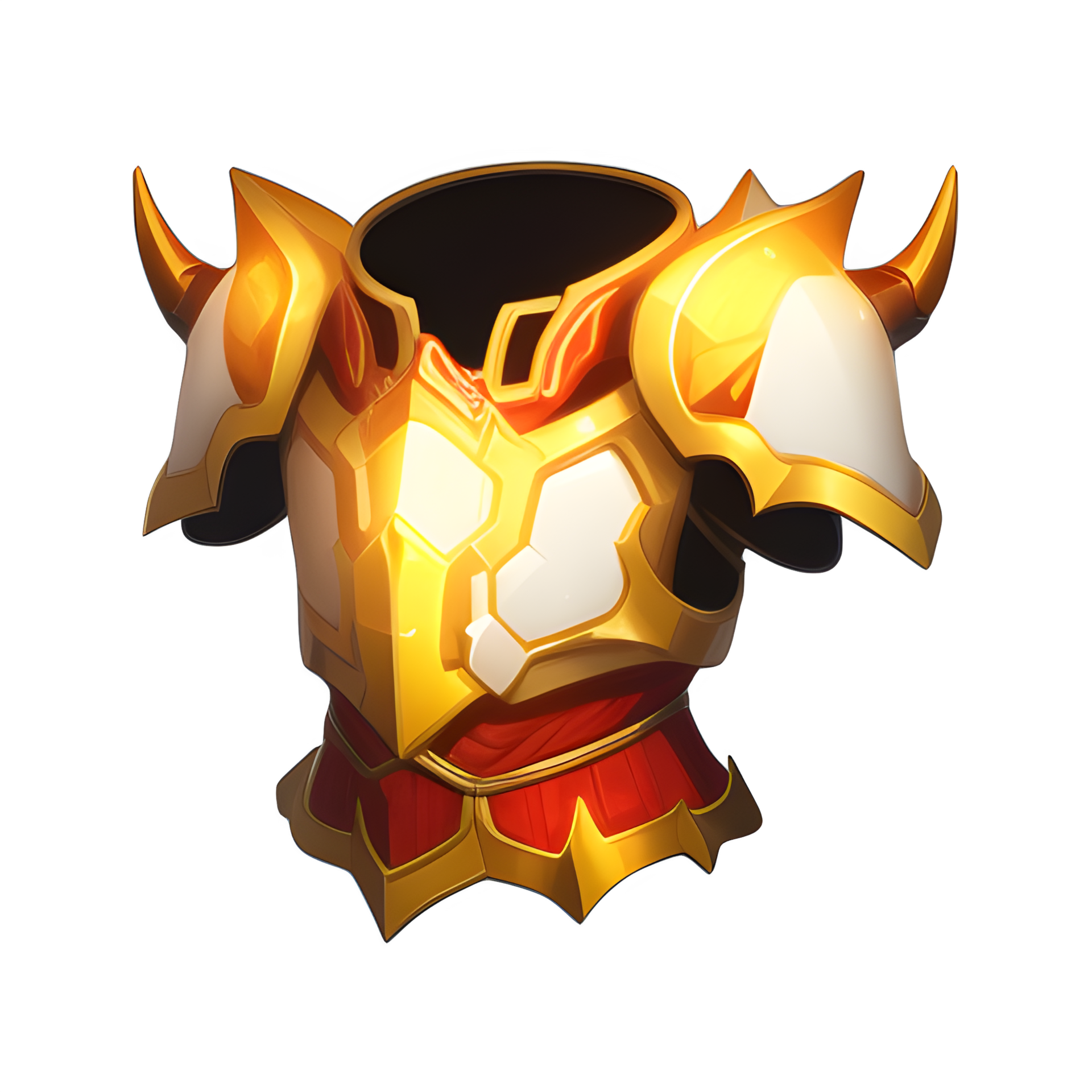 Gleaming Golden game armor ai generated 31782169 PNG