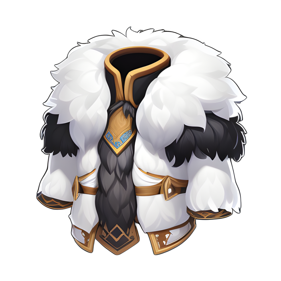 Snow armor game ai generated png