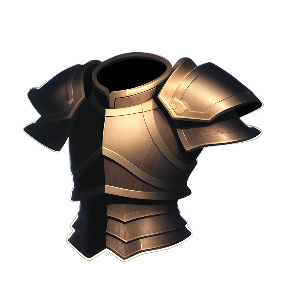 Black warrior armor game ai generated png
