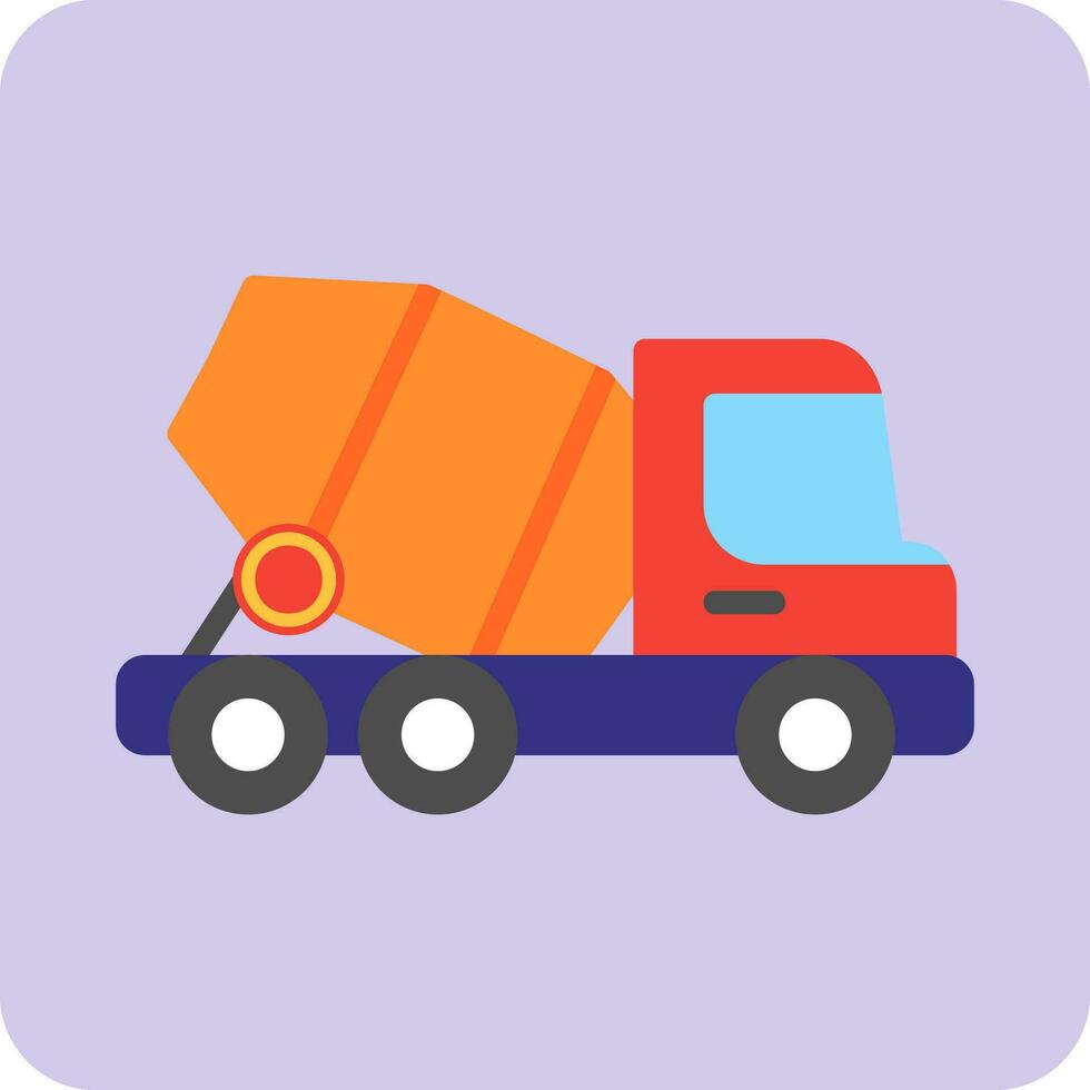 Concrete Mixer Vector Icon