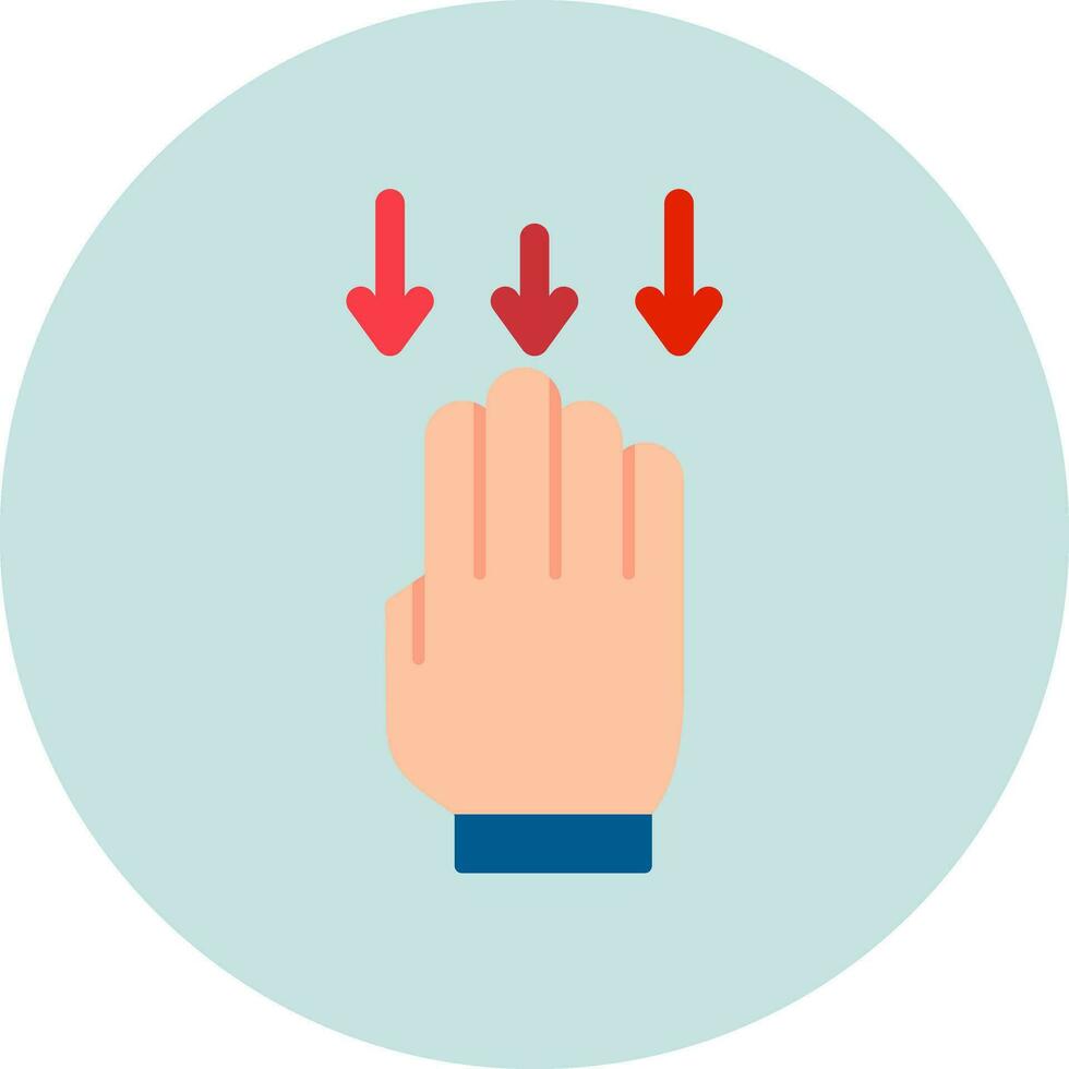Swipe Down Vector Icon
