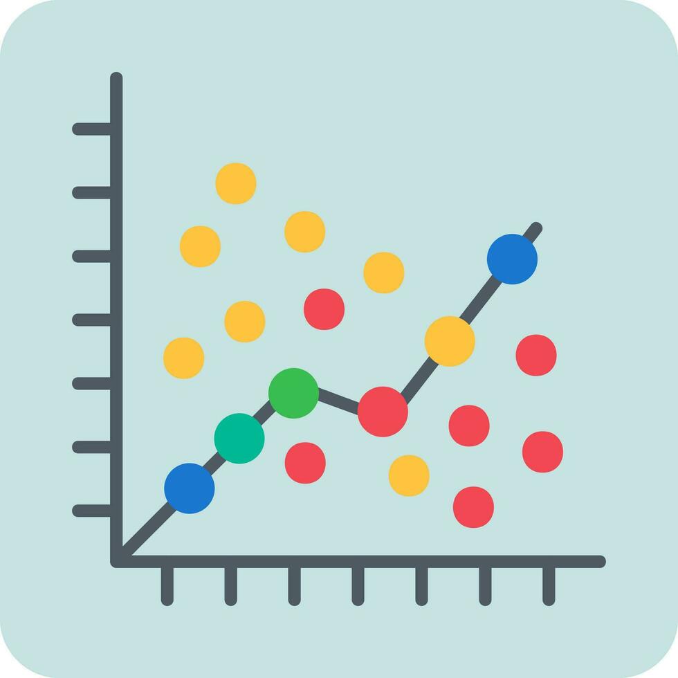 Linear Regression Vector Icon