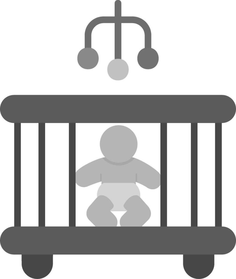 Baby Bed Vector Icon