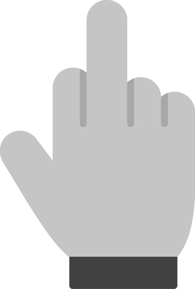 medio dedo vector icono