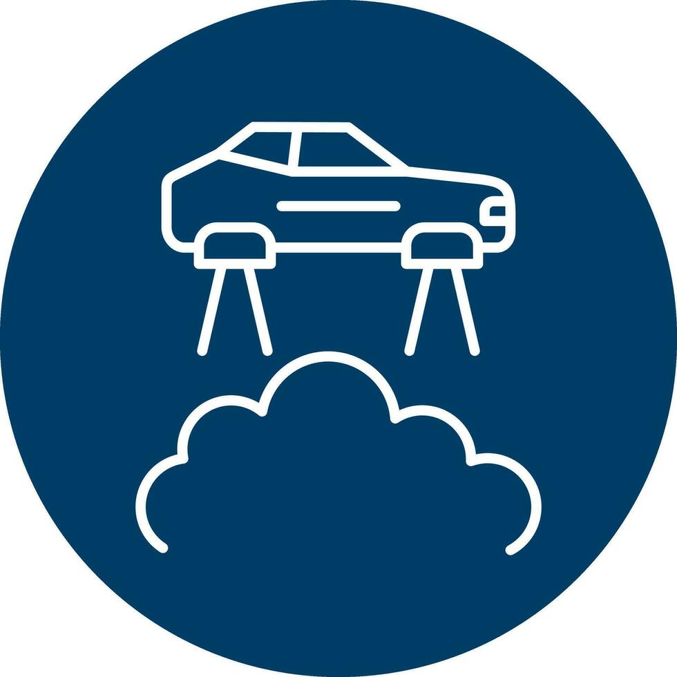 Flying Car Vector Icon