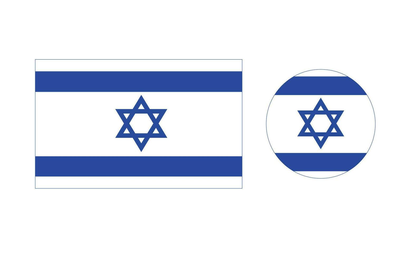 Israel national official flag symbol, banner vector illustration.