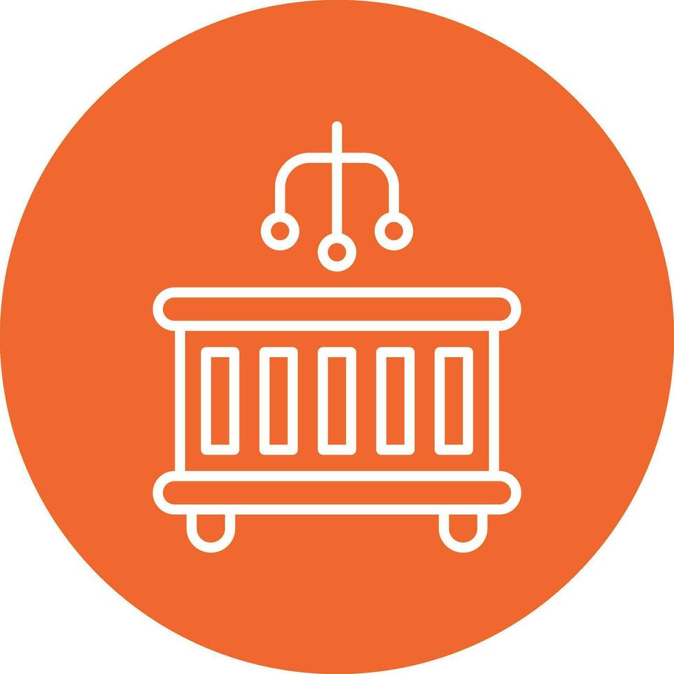 Baby Bed Vector Icon
