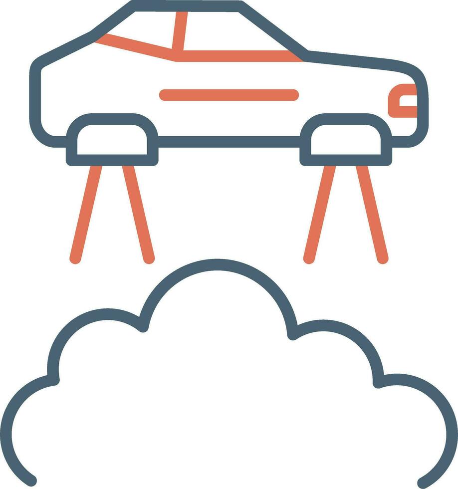Flying Car Vector Icon