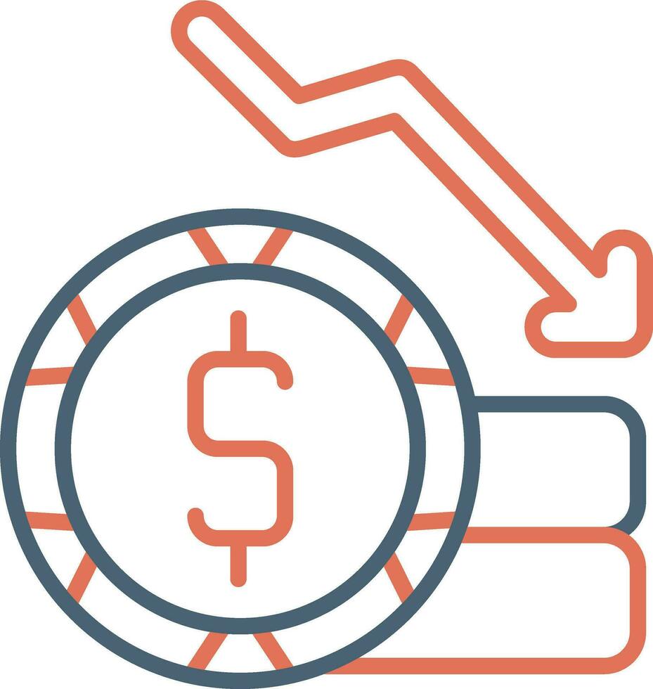 Money Loss Vector Icon