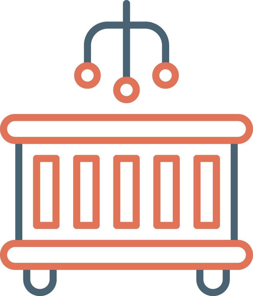 Baby Bed Vector Icon