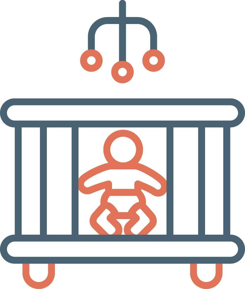 Baby Bed Vector Icon