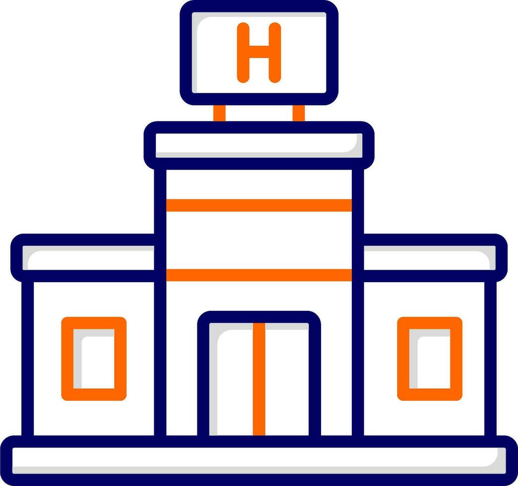 icono de vector de hospital