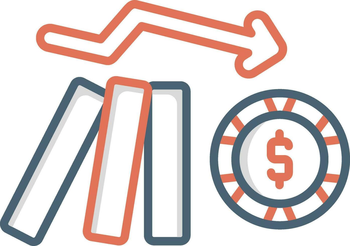 Domino Effect Vector Icon