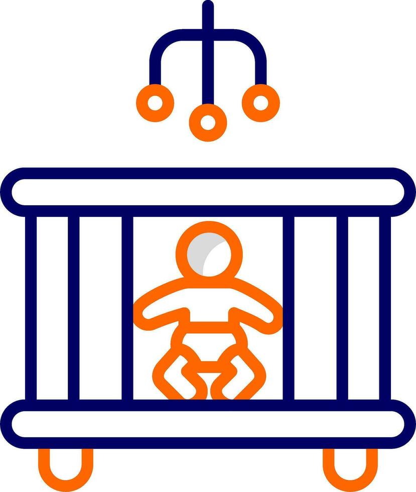 Baby Bed Vector Icon