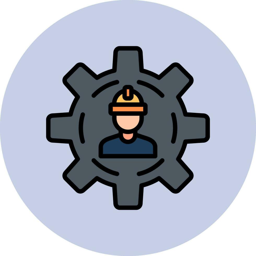 icono de vector de trabajador