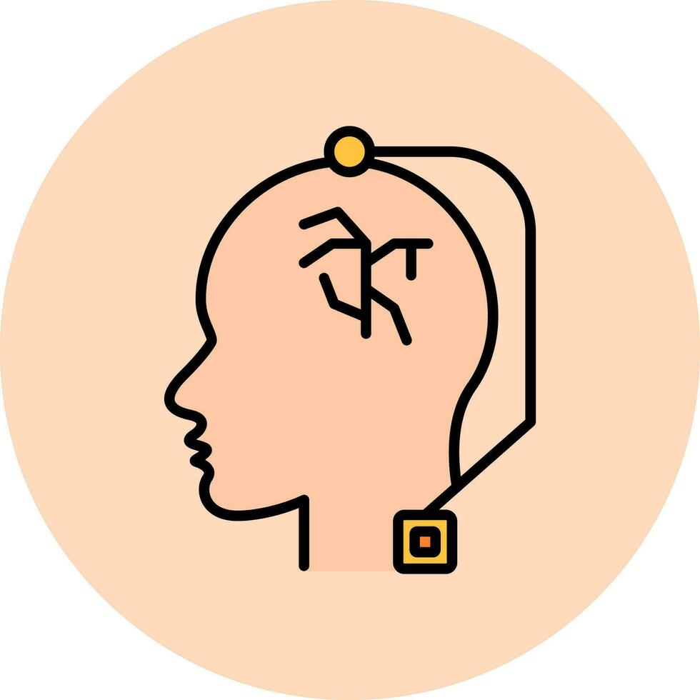 profundo cerebro estímulo vector icono