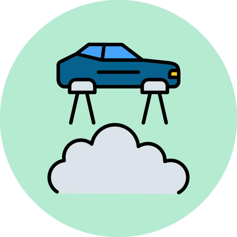 icono de vector de coche volador