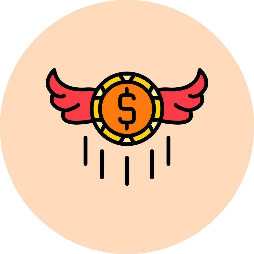 Flying Money Vector Icon