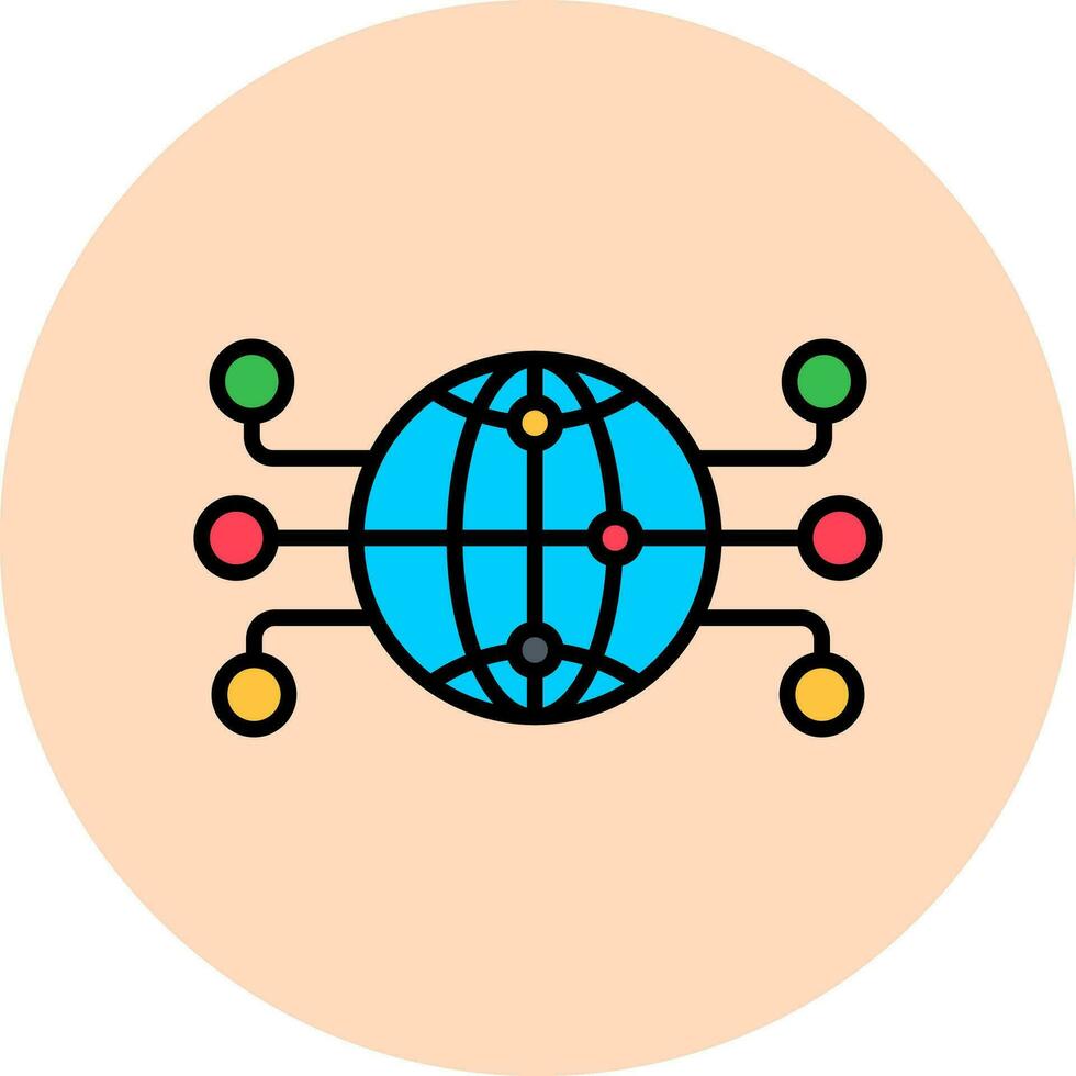 Global Network Vector Icon