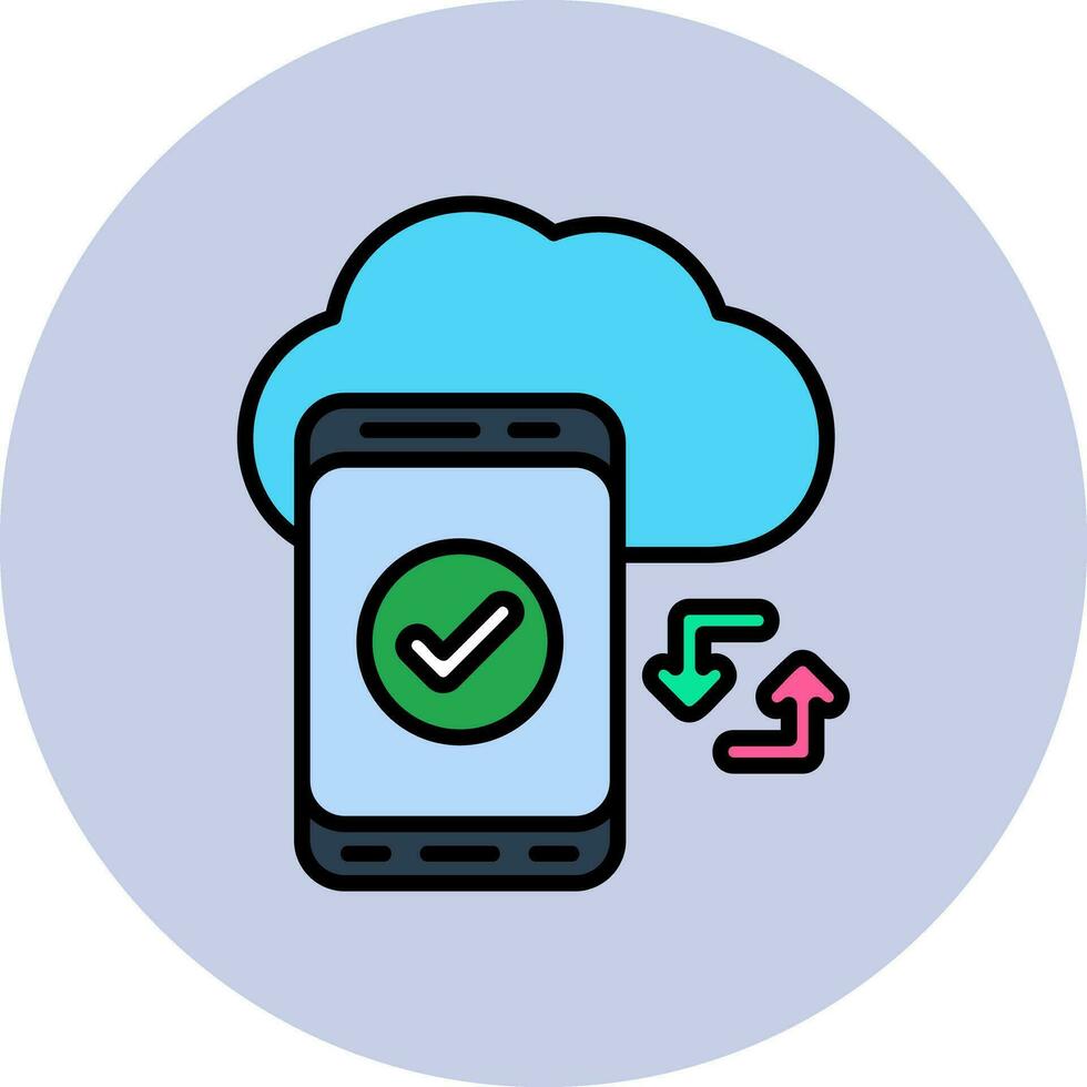 Cloud Sync Vector Icon