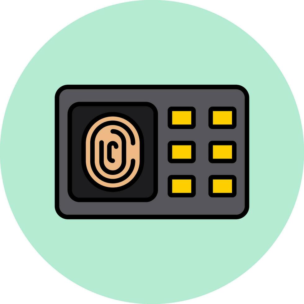 Fingerprint Scanner Vector Icon