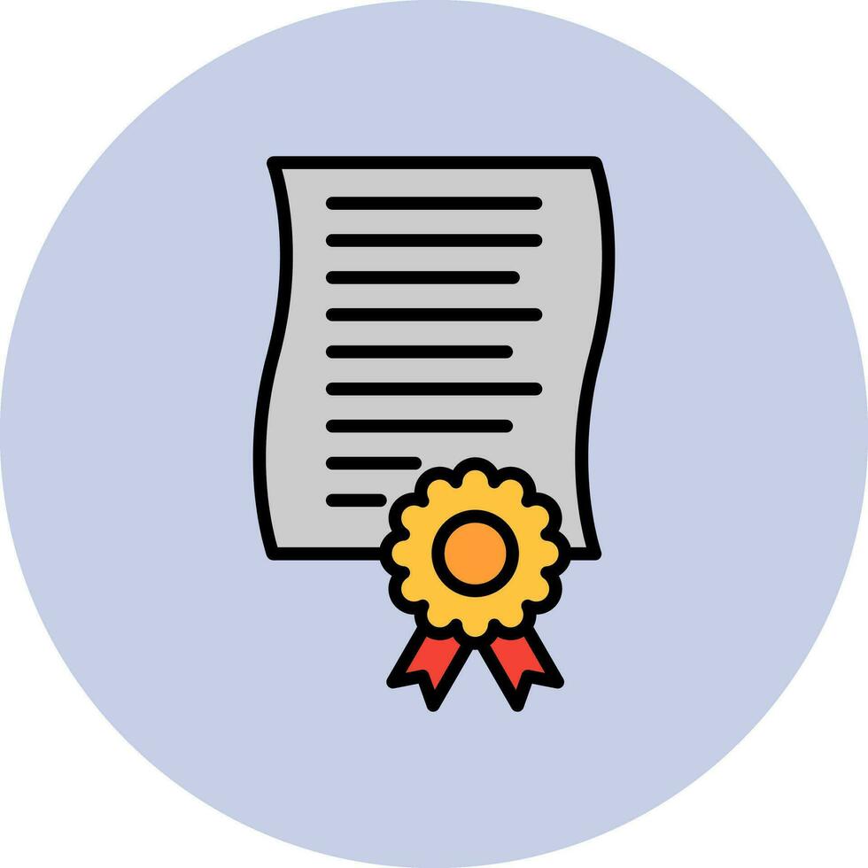 icono de vector de certificado