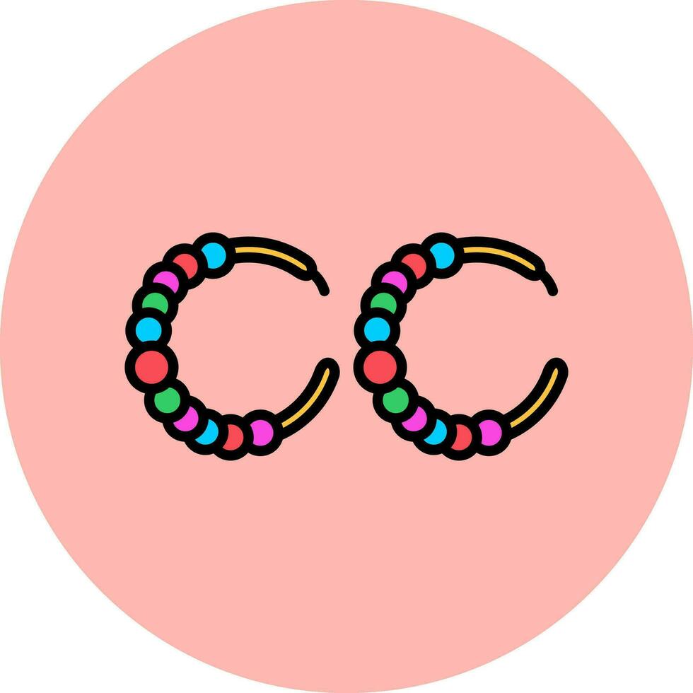 Hoop Earrings Vector Icon