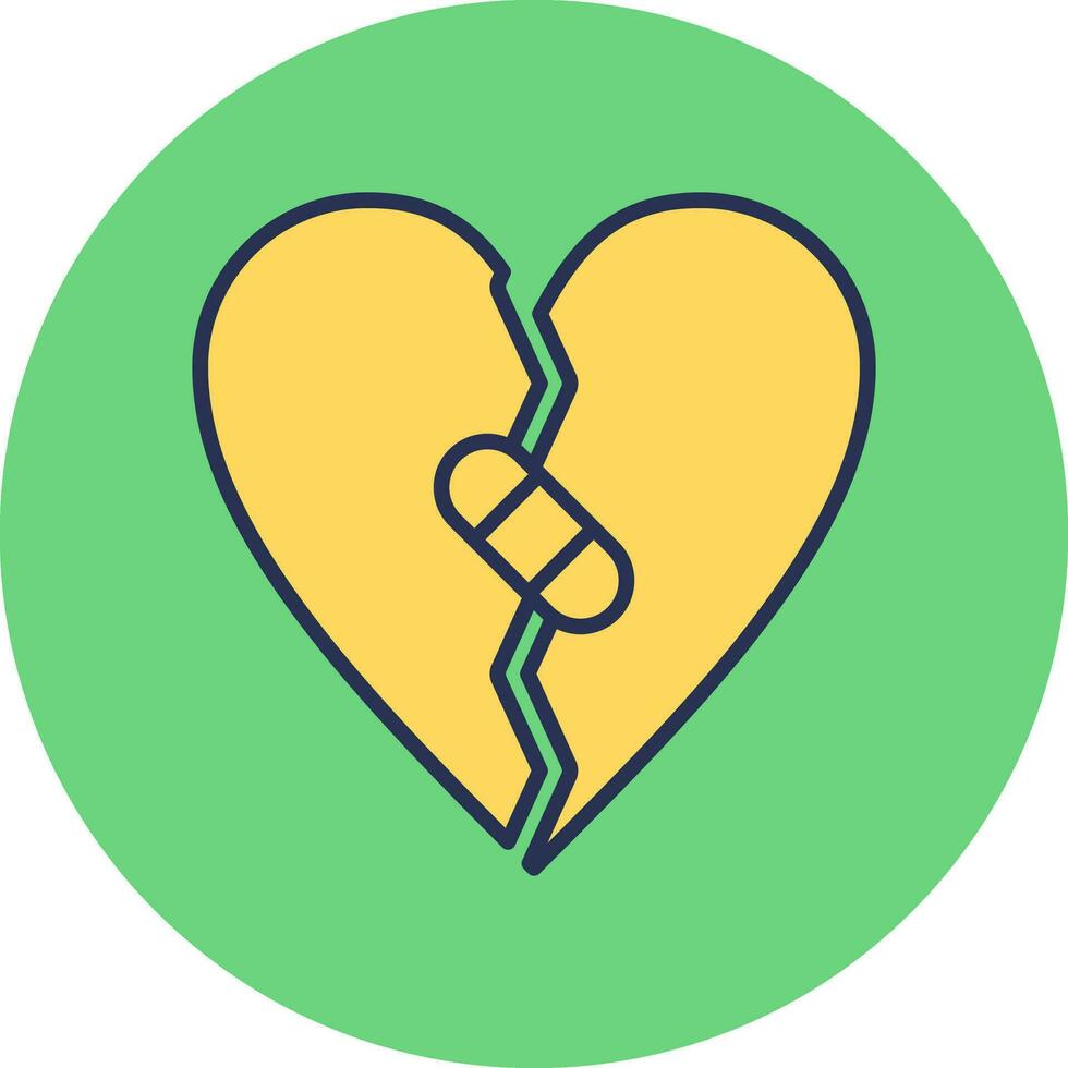 Broken Heart Vector Icon