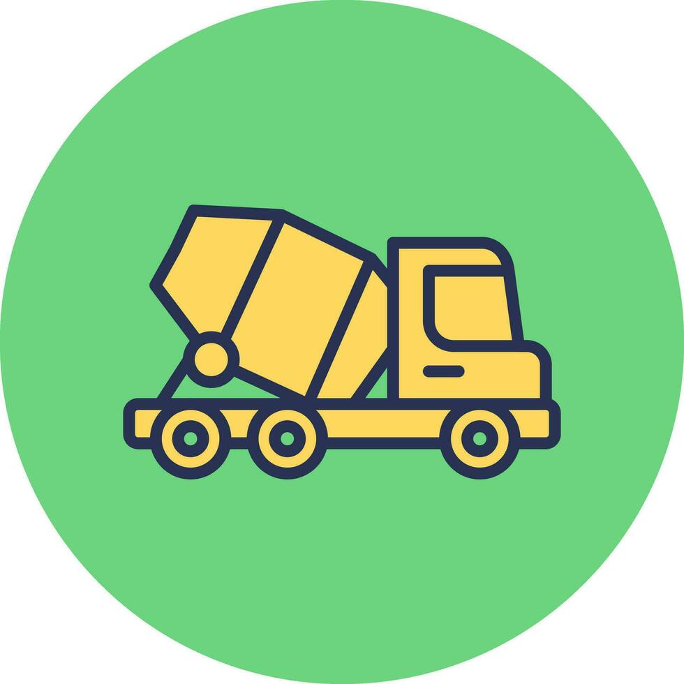 Concrete Mixer Vector Icon