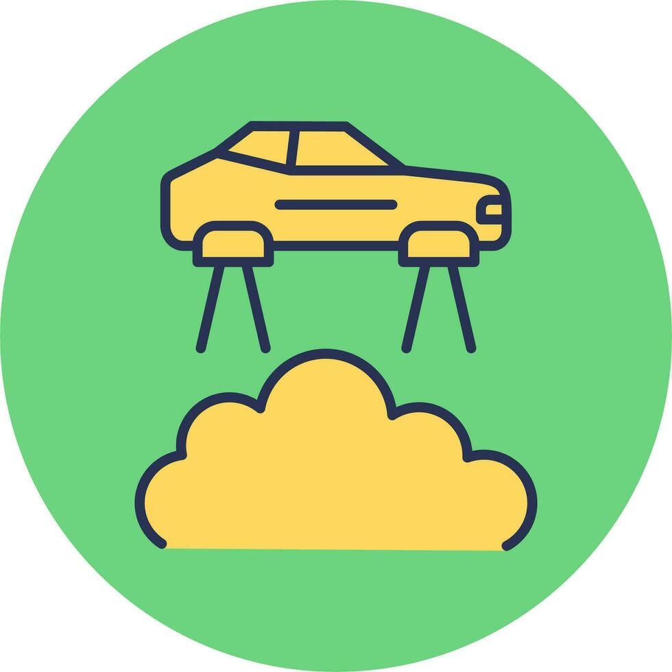 icono de vector de coche volador