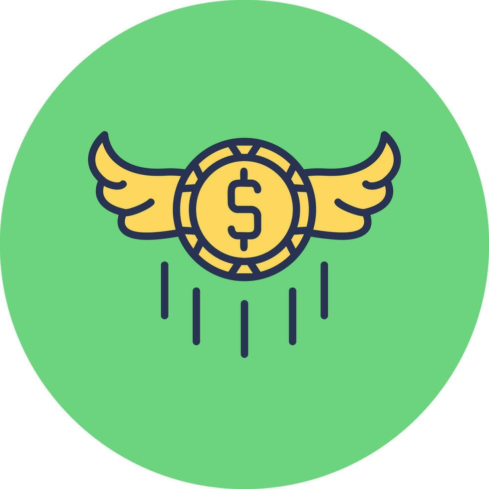 Flying Money Vector Icon