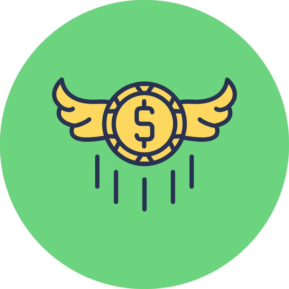 Flying Money Vector Icon