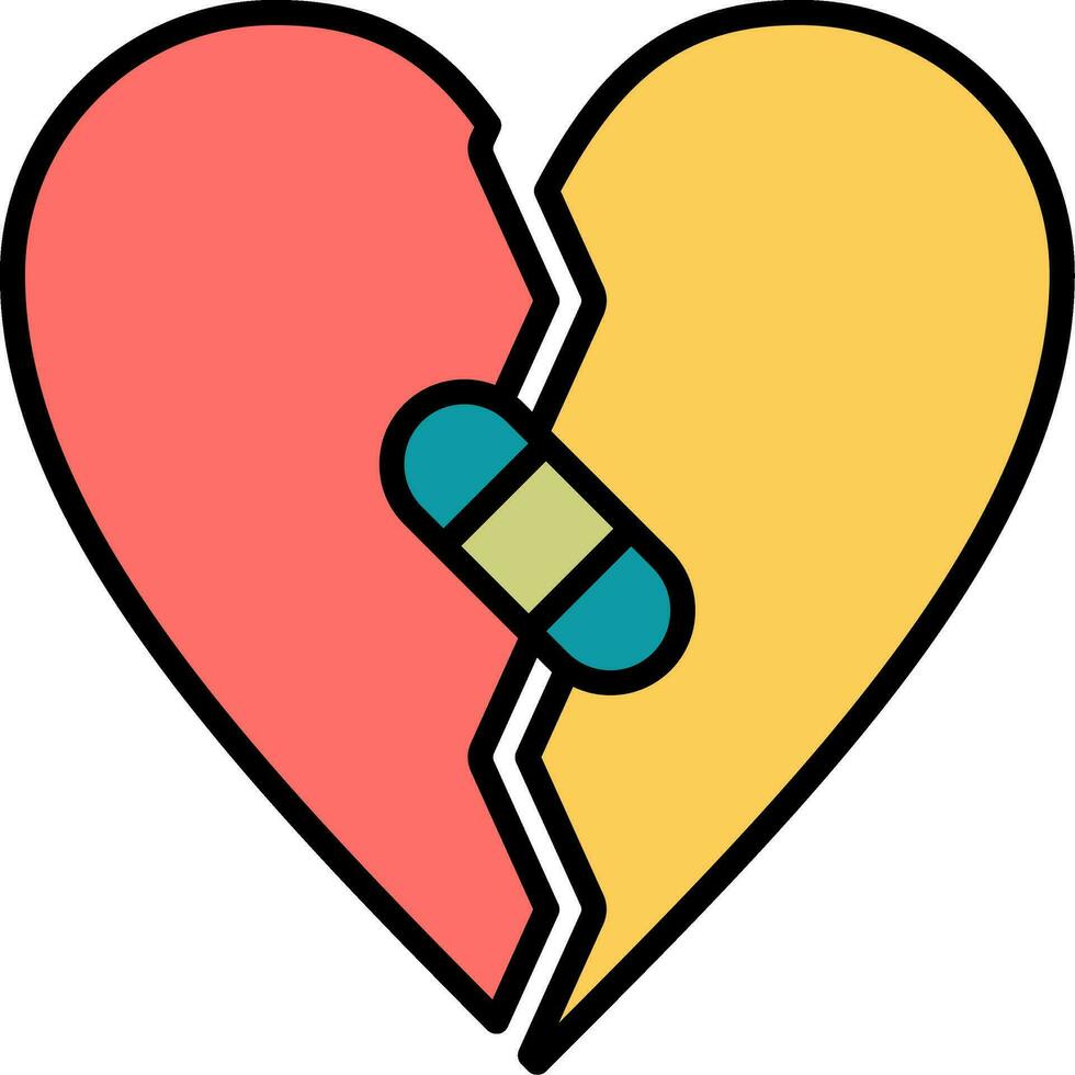 Broken Heart Vector Icon