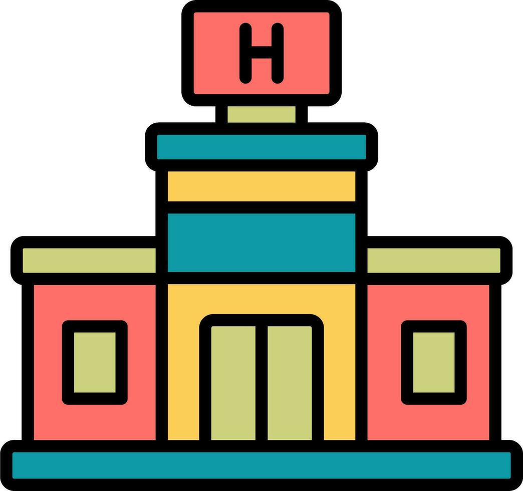 icono de vector de hospital