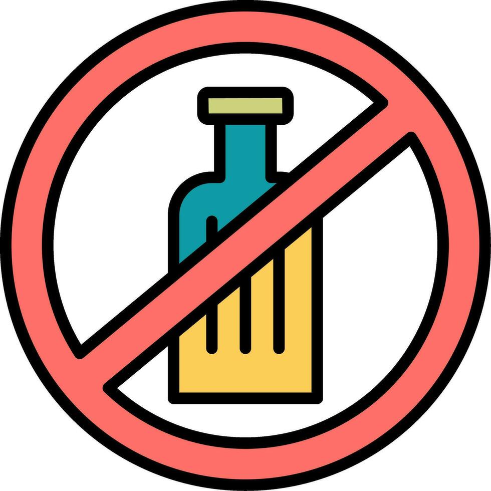 No Alcohol Vector Icon